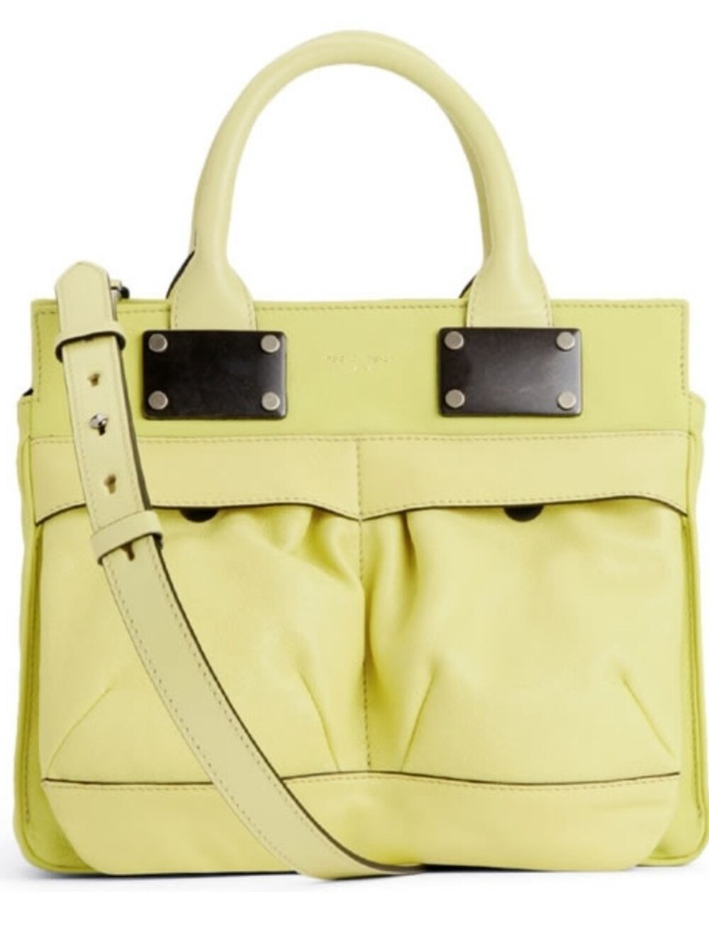RAG & BONE Butter Yellow Leather Pilot Crossbody Bag